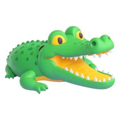 crocodile, Microsoft Fluent style 3D emoji sticker