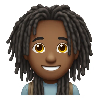  black male with dreads in love hearts sticker