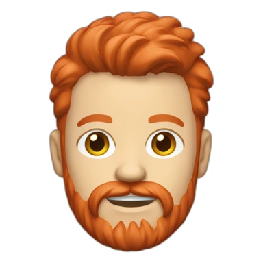 red head beard men with a t-shirt figma sticker