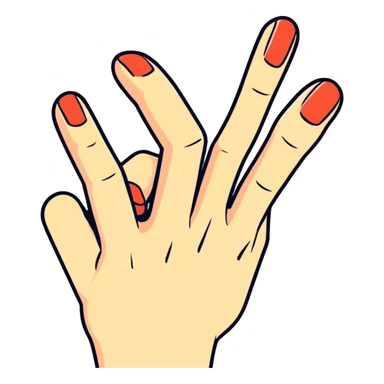 Fingers digging into something sticker