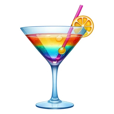 cocktail glass sticker