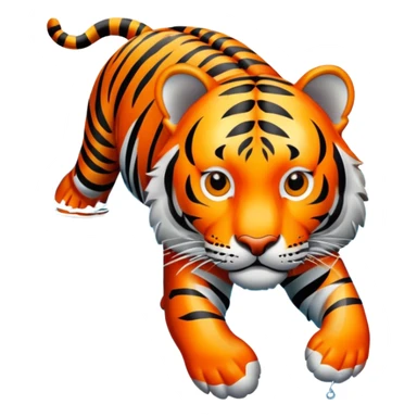 Tiger swimming in water sticker