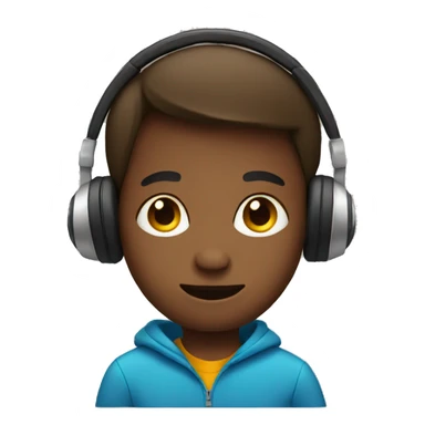 boy in headphones sticker