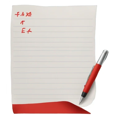 A piece of paper with a pen with a red inscription sanctions sticker