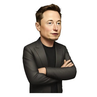 haz a elon musk fumando sticker