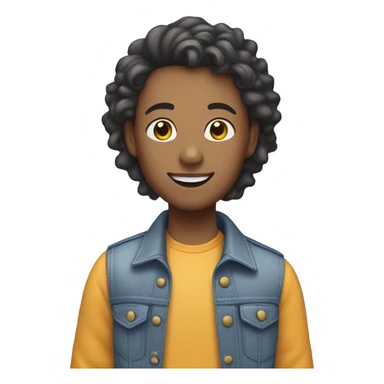 Can you create an emoji that means a white happy person getting out of the closet. The person is non binary.  sticker