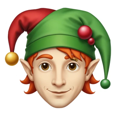 Matthew Roy with a jester hat on sticker