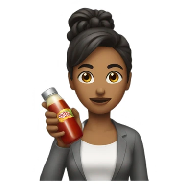 Woman saying no to sauce sticker