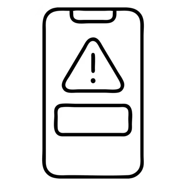 Smartphone lock screen with alert banner and small face ID camera window sticker