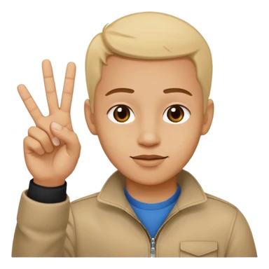 Yvl hand sign only 3 fingers up sticker