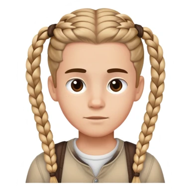 a person with French braids that’s a boy sticker