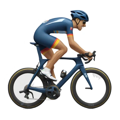 Cycliste au sprint pour la victoire  sticker