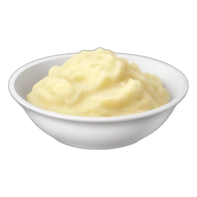 plate of mashed potatoes. side view  sticker
