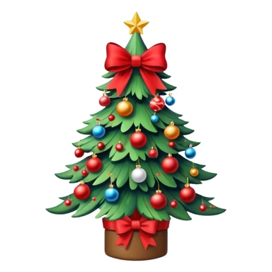 CHRISTMAS WHITE AESTHETIC CHRISTMAS TREE WITH BOWS sticker
