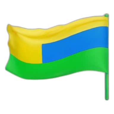Drapeau bleu vert jaune couleur l’une au dessus de l’autre sticker