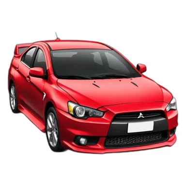 Red Mitsubishi lancer z sticker