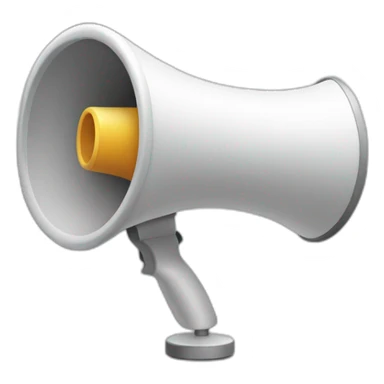 White Megaphone sticker