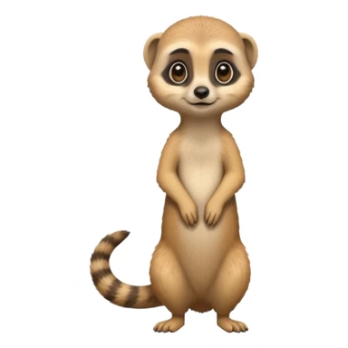 cute meerkat standing upright sticker