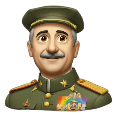 Francisco franco with rainbow sticker