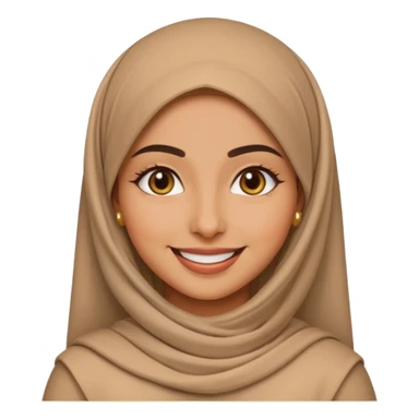 Tête jolie femme emoji arabe Réal sticker