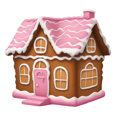 A pink gingerbread house sticker