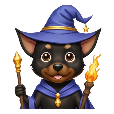black dog Wizard sticker