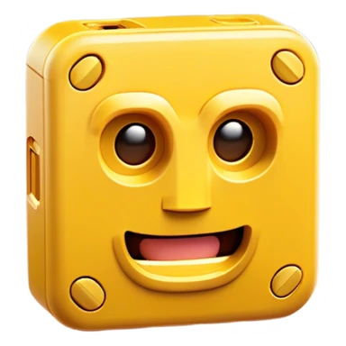 Clash of Clans aesthetic: Cinematic Playful Game Boy Portrait Emoji, rendered in a 3D vector-style similar to standard emojis with minimal shading and bold, simplified shapes. A compact, distinct form with signature details, softly glowing with a nostalgic gaming charm. Simplified yet unmistakably iconic, highly detailed and consistent, glowing with a soft radiance and high shine. Stylized with a touch of retro gaming magic and a soft glowing outline, capturing the essence of a beloved gaming relic with a friendly, playful manner! sticker