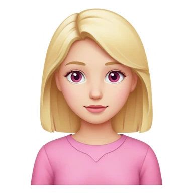 Blonde girl dressed in pink sticker