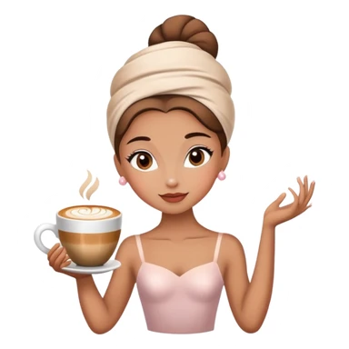 Ballerina with a capuchino head  sticker