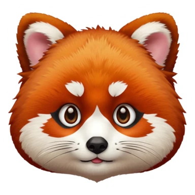 Red panda face sticker