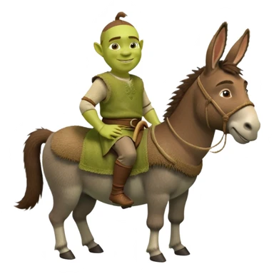 Shrek riding donkey sticker