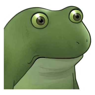 bufo frog sitting on a pile of gold coins, excited sticker