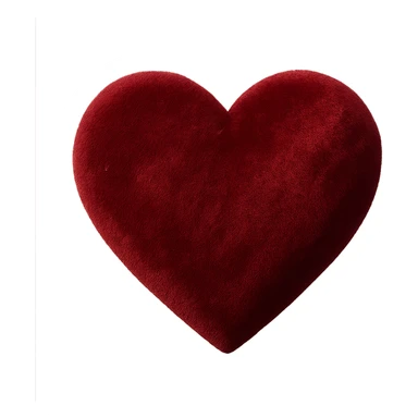 heart with a velvet texture sticker