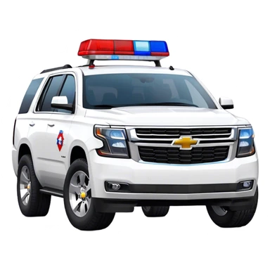 Emergency Response SUV - Chevrolet Tahoe (Model Year: 2021) (Iconic colour: White with red/blue sirens) sticker
