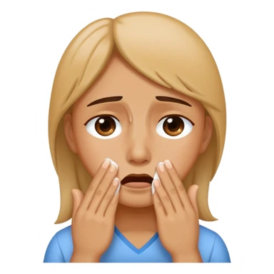 Crying wiping tears sticker