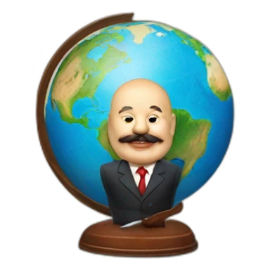 Lukashenko peels the globe like a potato with a vegetable peeler sticker