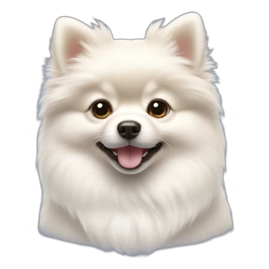 White pomeranian puppy sticker
