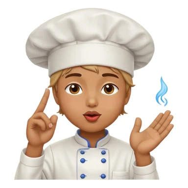 chef emoji blowing a kiss sticker