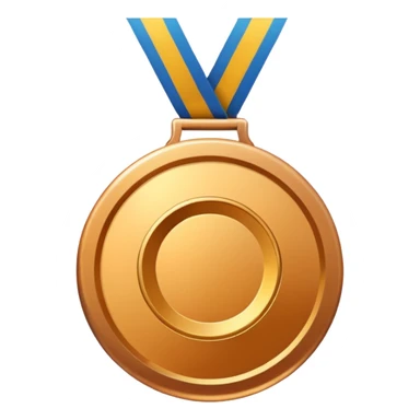 gold medal with no engraved on it sticker