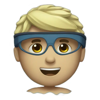 Swimming guy sea sticker