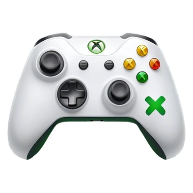 Clash of Clans aesthetic: Cinematic Playful Xbox Controller (Original Duke) Portrait Emoji, rendered in a 3D vector-style similar to standard emojis with minimal shading and bold, simplified shapes. A compact, distinct form with signature details, softly glowing with a modern gaming energy charm. Simplified yet unmistakably iconic, highly detailed and consistent, glowing with a soft radiance and high shine. Stylized with a touch of next-gen innovation and a soft glowing outline, capturing the essence of a beloved gaming relic with a friendly, playful manner! sticker