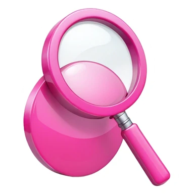 3d pink search icon sticker