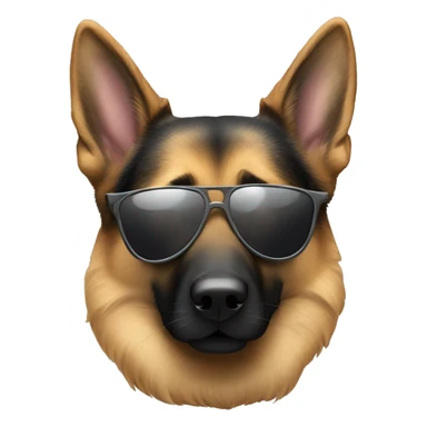 German Shepard with sunglasses sticker