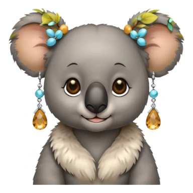 Koala with earrings sticker