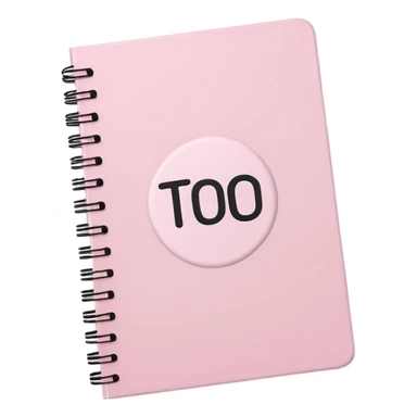 cute pastel pink notebook with 'to-do' on the cover sticker