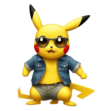 Pikachu cool sticker