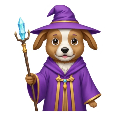 Dog wizard sticker