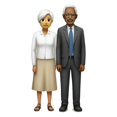 A old and young person seperated representing generational divides sticker