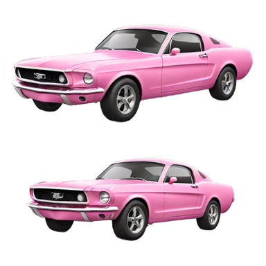A pink mustang car sticker