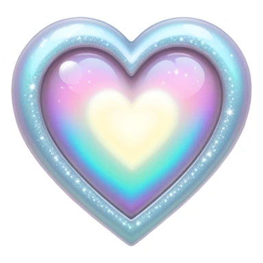 white heart with sparkles sticker